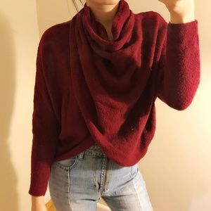Free People Cropped Cowl Sweater
